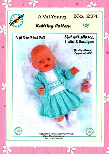 Dolls knitting pattern 274 - pattern, for