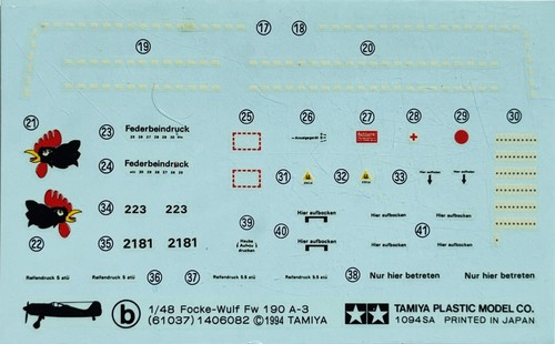 Decals focke wulf - decals, fw190