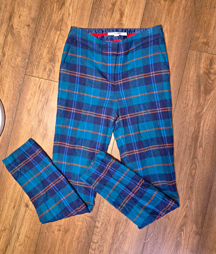 Boden women blue plaid wool - boden,