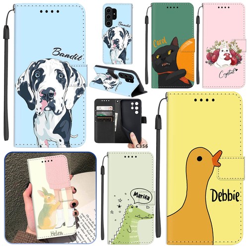 Flip leather phone case - leather, for