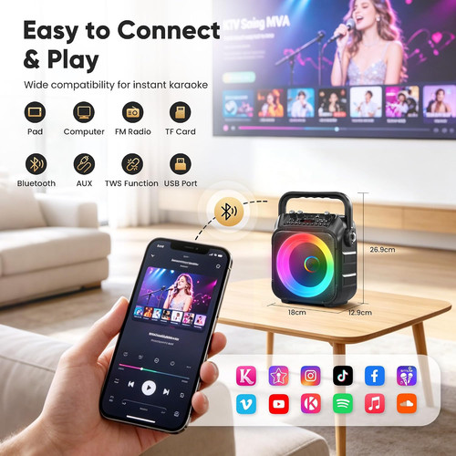 Karaoke machine with - machine,