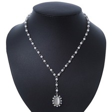 White Simulated Pearl Y-Shape