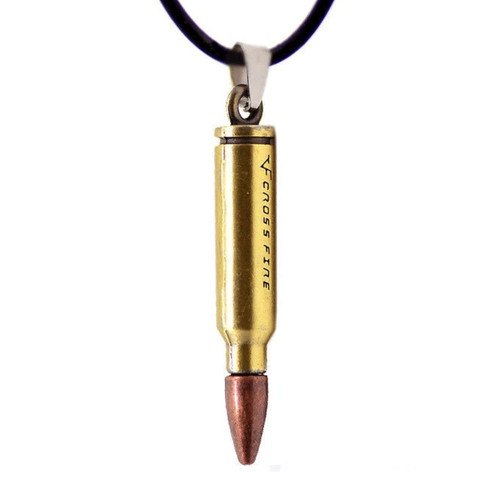Bullet shape pendant - bullet, necklace