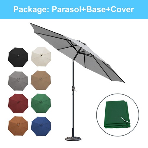 Round garden parasol - 3m,