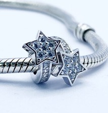 Shooting Star Charm Bead Genuine 925 Sterling Silver 💖