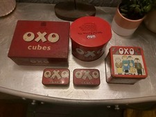 Joblot Old OXO cube tins caddy