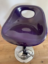 Kitchen Stool / Bar Stool (Purple/Silver), 360 deg. Rotation, Adjustable Height