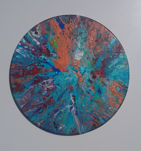 Handmade painting fluid art - fluid,