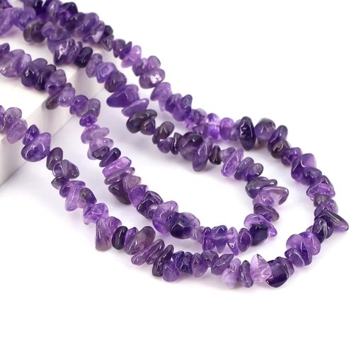 Natural stone chip beads - 16",