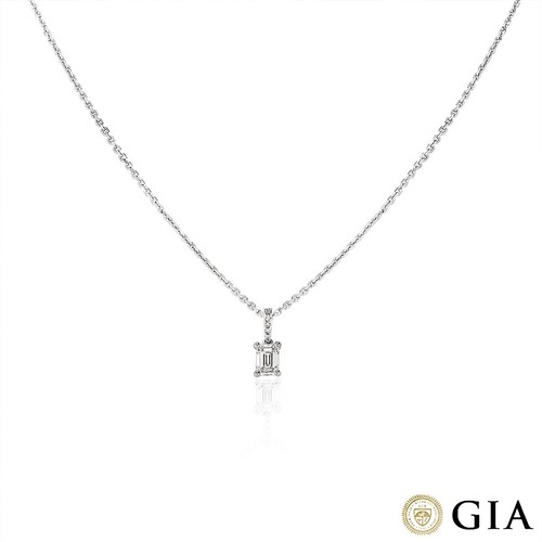 White gold emerald cut - gold, diamond