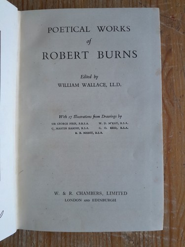 Poetical work robert burns - poetical,