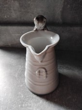 Staffordshire?  Milk / Cream jug with cat handle.  Antique 1800's-1900's