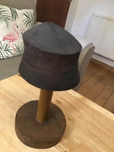 Vintage hat block wood - block,