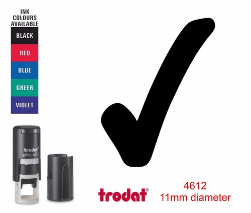 Tick loyalty card rubber stamp - card,