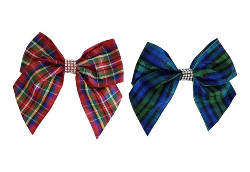 Tartan ribbon christmas - tartan, hair