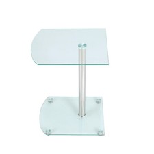 Rectangle Glass Sofa Side Desk Accent Table Coffee Tea Lamp Tables Laptop Stand