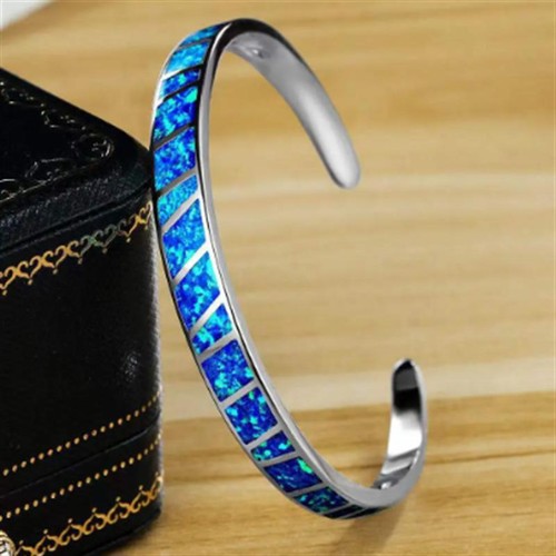 Blue fire opal bangle girl - fire,