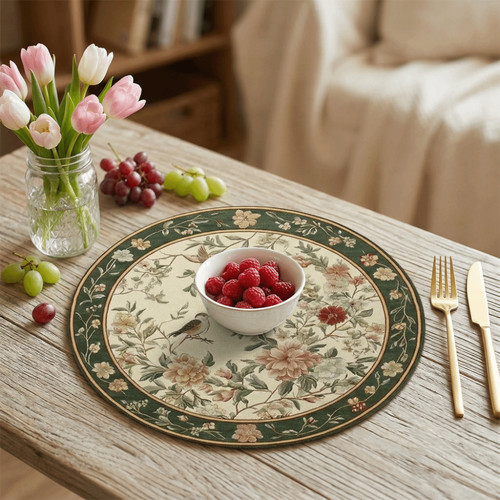 1pc floral birds table - 1pc,