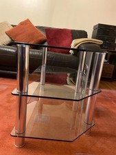John Lewis Glass and Chrome TV Stand Unit