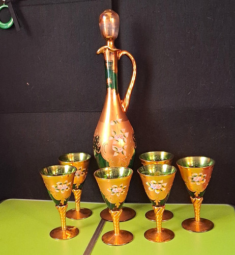 Murano glass decanter and