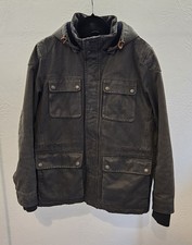 Fat Face Churston Jacket Coat Mens Grey Utility Military Chore Wax Style Size M