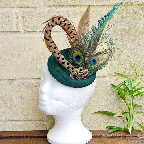 Pheasant and peacock feather