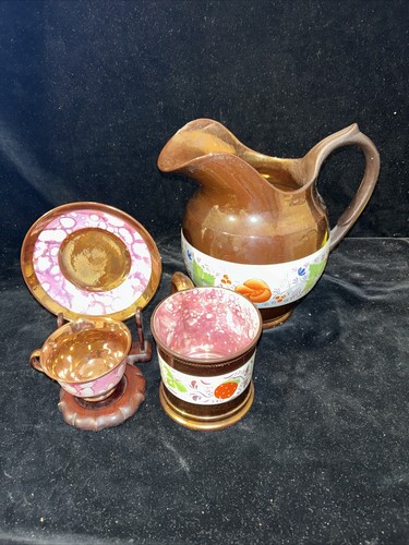 Copper luster pitcher - luster,,