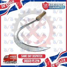 LONG 16" HAND SICKLE WEED GRASS CUTTER CUTTING GARDEN CUT DOWN CURVED TOOL