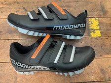 Muddyfox Black Cycling Shoes with Cleats Size 8 Very Good Condition