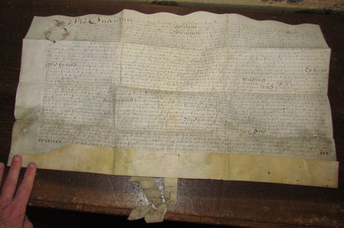 1646 vellum indenture algernon - 1646,