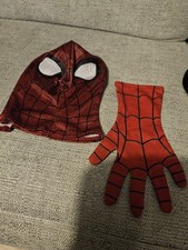 Spider-Man Mask 1 Glove Kids Size 4 Fancy Dress Costume Accessory Red Black Web