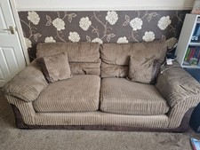 3 Seater Sofa, Big Cuddle Chair And Pouffe With Storage