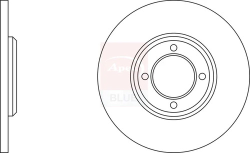 Brake discs pair solid fits - solid,