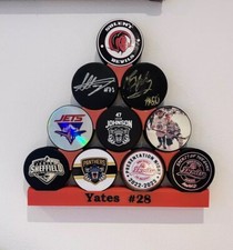 Wall Mounted Ice Hockey Puck Display / Pyramid X10 Pucks