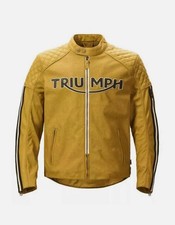 New Triumph Motorbike Leather Jacket Men's Cowhide Racing Jacket In All Sizes