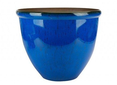 30cm blue glaze planter - 30cm,