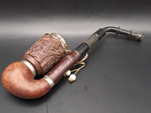 Vintage bruyere carved hunting - vintage,