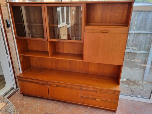 Mid century teak - teak, highboard