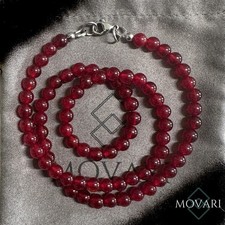 Red Jade Glass  Beaded