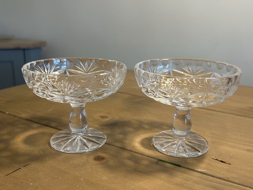 Pair vintage heavy cut - of,