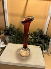 A MURANO DARK RED & CLEAR