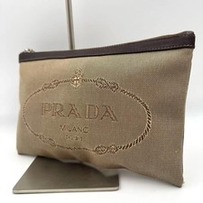 PRADA Clutch Bag Pouch Logo