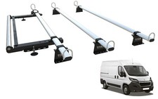 TITAN Van Roof Rack 3 Bars for PEUGEOT BOXER (2006-onward) With Rear Roller Kit