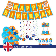 BLIPPI Children's Birthday Party Decoration Set Balloons Banner Cake Toppers