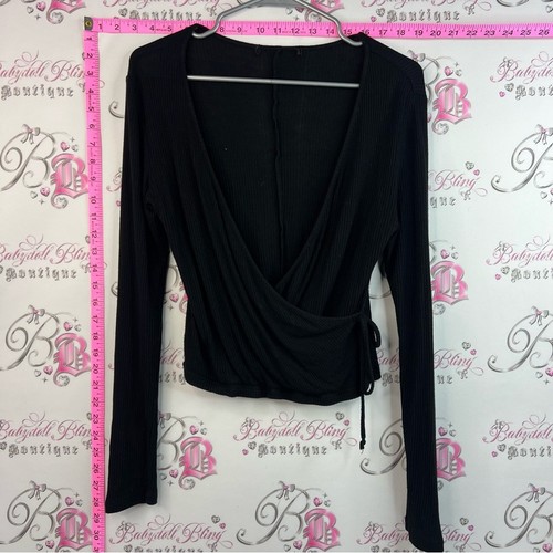 Shirt wrap stretchy black - shirt,
