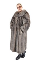 US5627 SILVER FOX FUR COAT