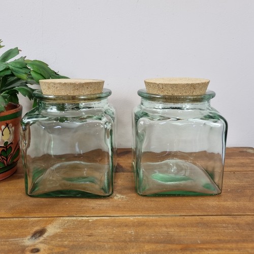 Recycled green glass pair - recycled,