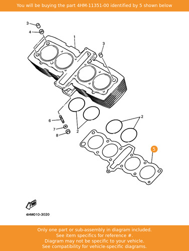 Yamaha gasket cylinder - gasket,,