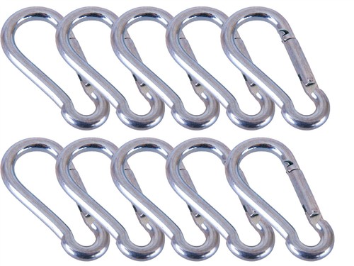 Carabiner x 60mm steel - 10, 6