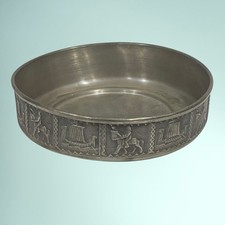 Pewter Viking Bowl Vtg Snorre